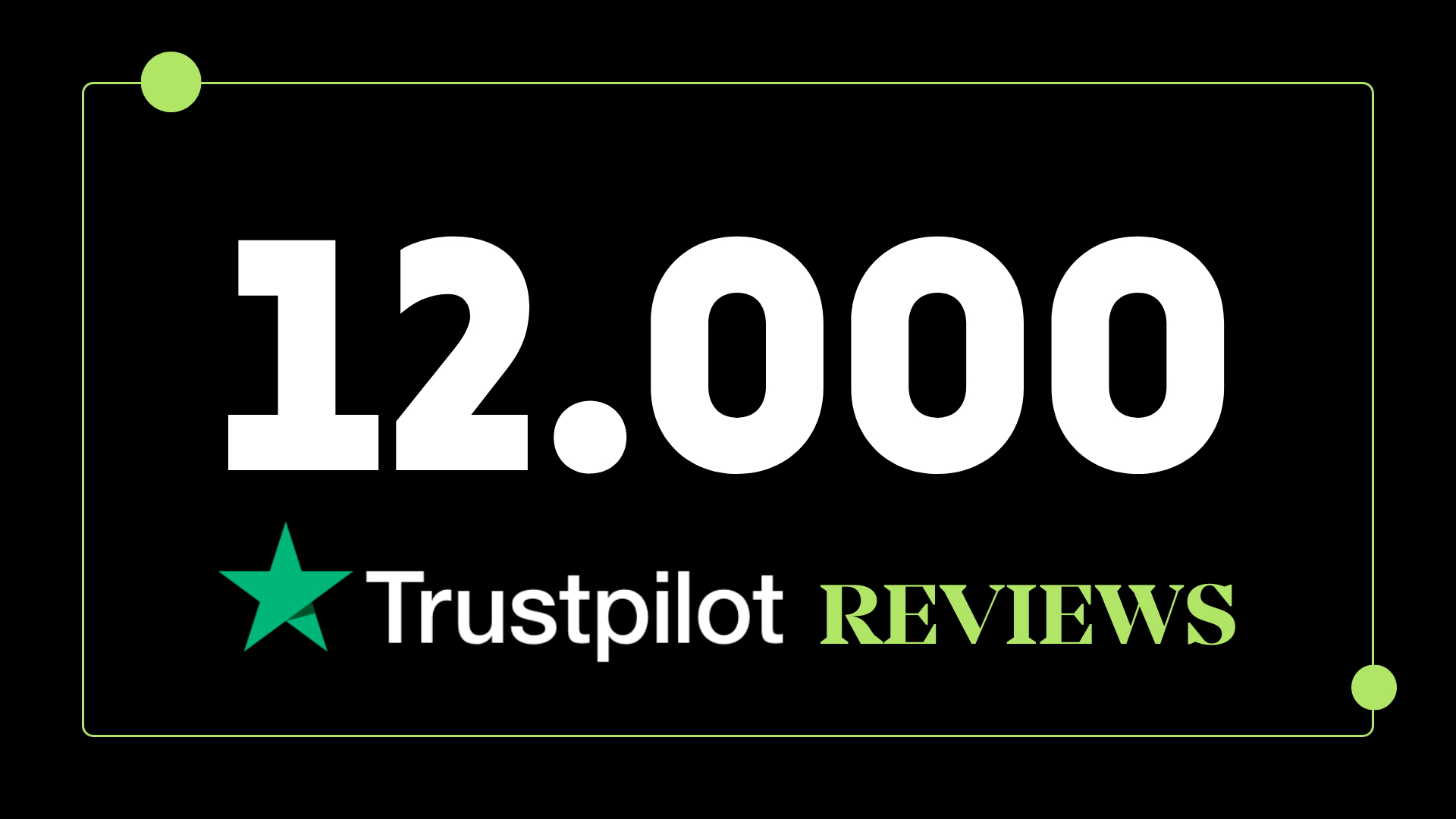 12.000 Bewertungen auf Trustpilot